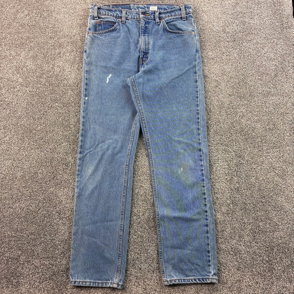Vintage Levi's 505 Jeans Mens 33x30 Blue Cotton Orange Tab Straight Leg USA Made